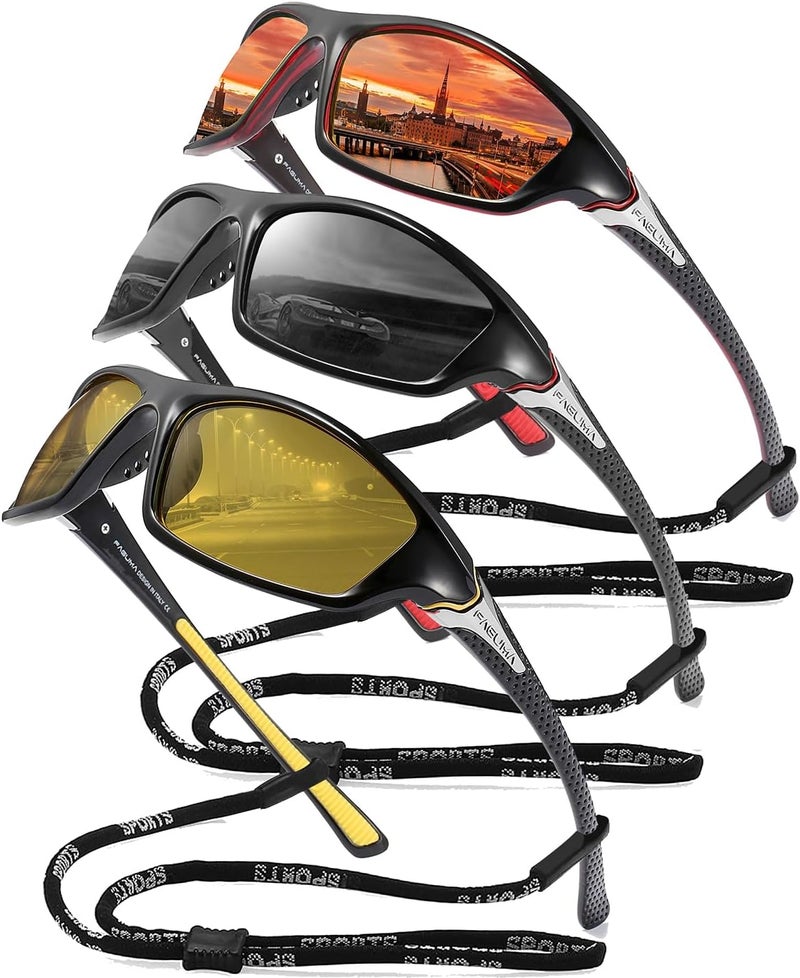 FAGUMA Sports Polarized Sunglasses For Men Cycling Driving Fishing UV400 Protection - Image 1